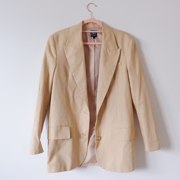 ZARA RUSTIC LINEN BLAZER - Picture 2 of 7